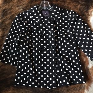 Polka dot cropped jacket